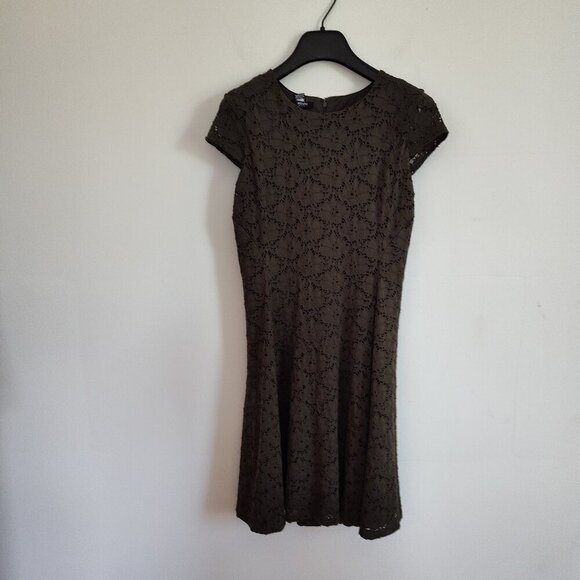 Alfani Dresses & Skirts - Ladies Petite SZ 4P Alfani Loden Green Stretch Lace Fit & Flare Dress